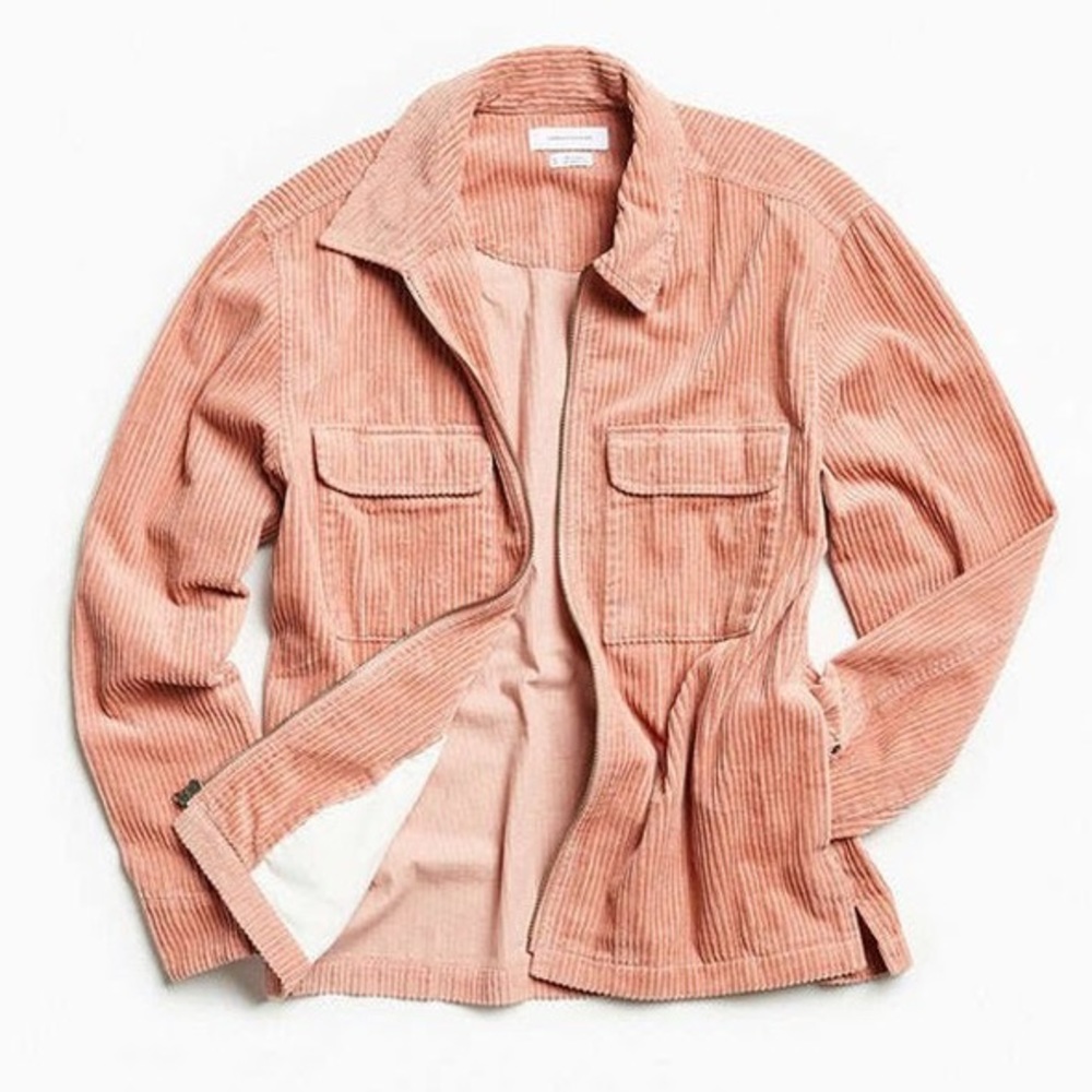 Urban Outfitters Ryder Peach Corduroy Shacket